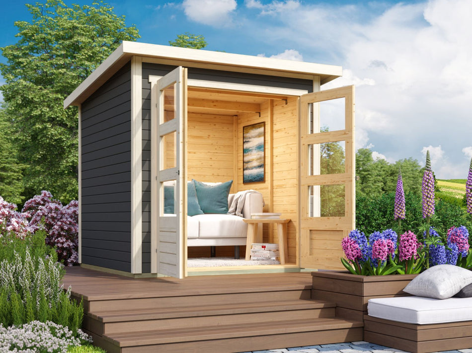 Karibu Gartenhaus Castano, terragrau, 19 mm
