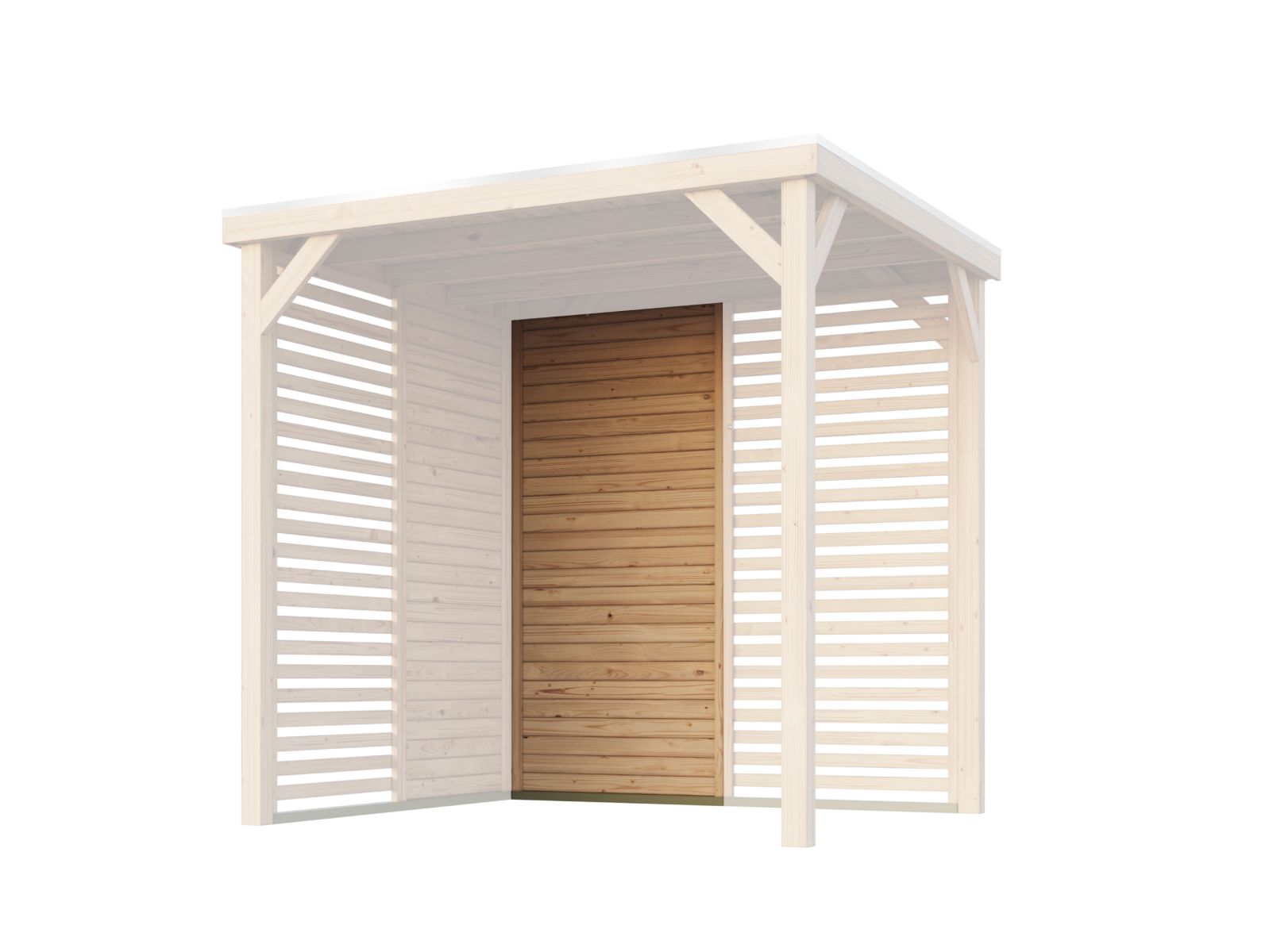 Karibu Cubeco Pavillon Seitenwand, halb, natur