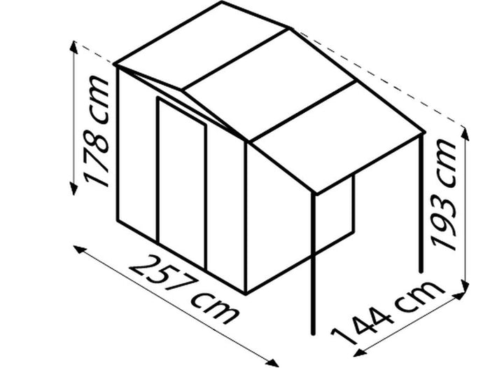 Globel Gartenmanager Dream 65, Anthrazit, inkl. Schleppdach