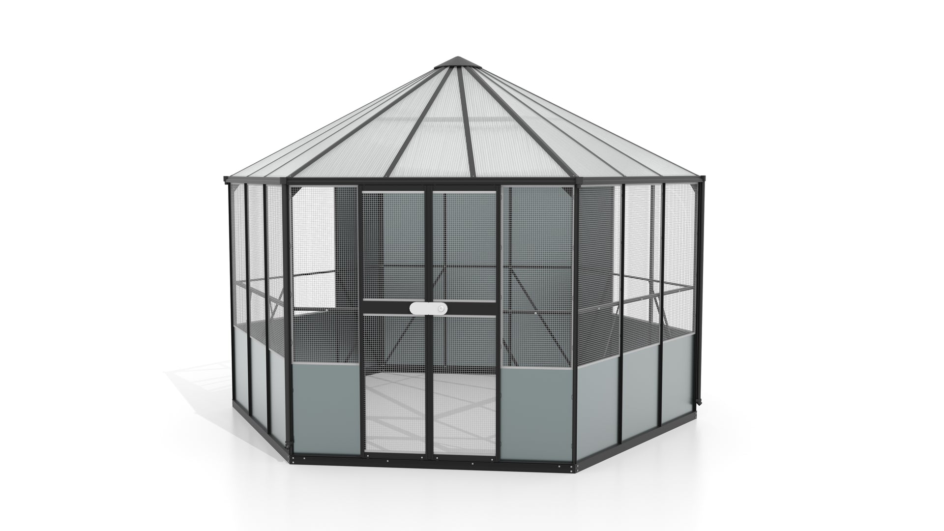 Vitavia Vogelvoliere Circus 9000 in schwarz, inkl. Fundament