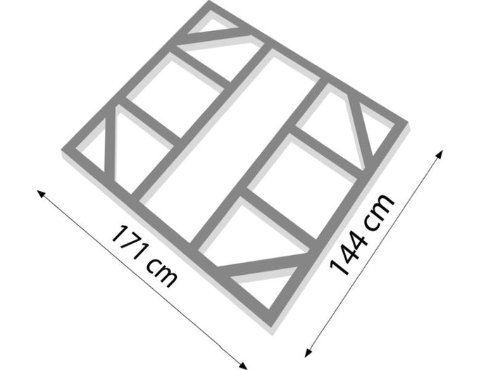Globel Fundamentbodenrahmen 6x5 für Gartenmanager Dream 65