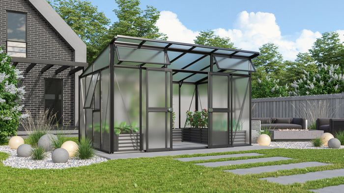 Vitavia Gewächshaus Aphrodite 11500 3 mm ESG / HKP 10 mm Schwarz