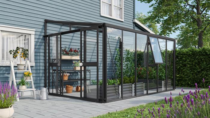 Vitavia Gewächshaus Athena 10200 ESG/HKP, Schwarz
