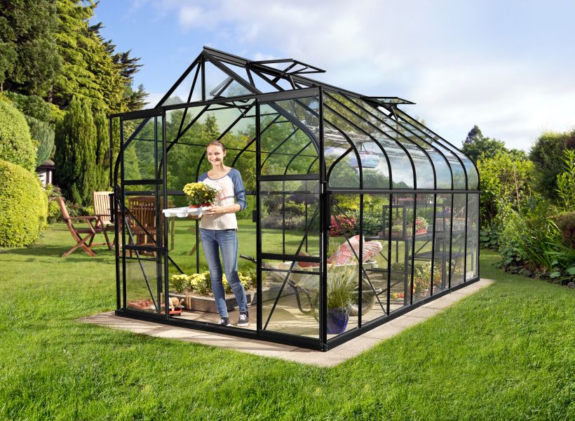 Vitavia Gewächshaus Diana 11500 ESG 3mm, schwarz