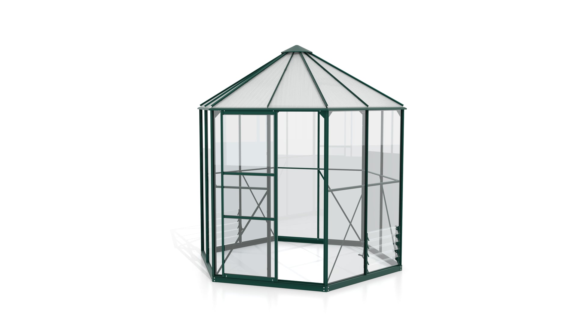 Vitavia Gewächshaus Hera 4500 ESG/HKP in smaragdgrün, inkl. Fundament