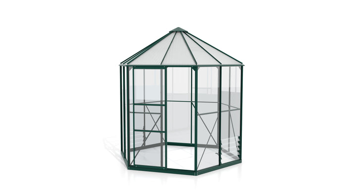 Vitavia Gewächshaus Hera 4500 ESG/HKP in smaragdgrün, inkl. Fundament