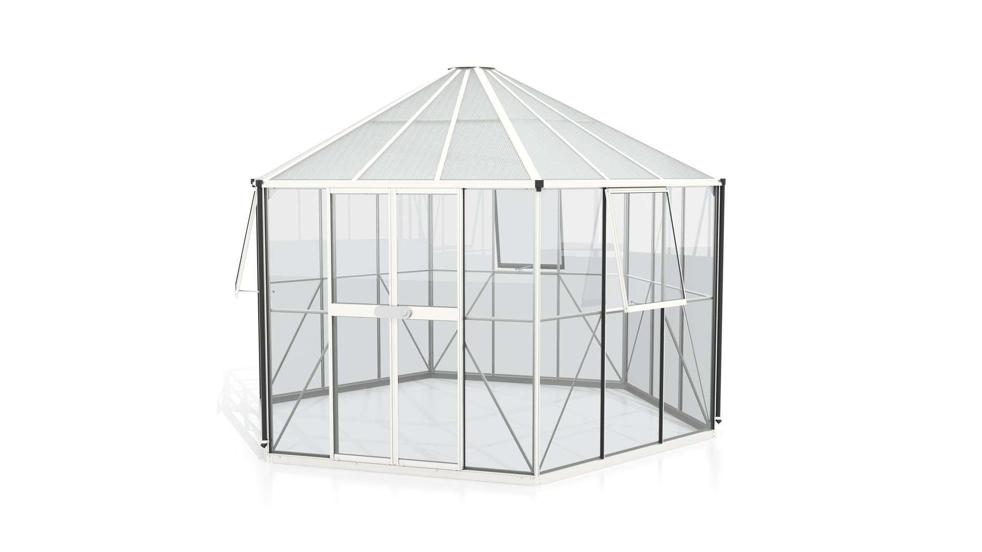 Vitavia Gewächshaus Hera 9000 ESG 3 mm u. HKP 6 mm weiß