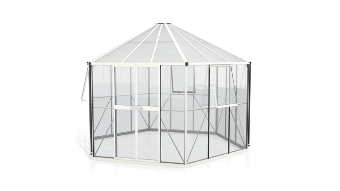 Vitavia Gewächshaus Hera 9000 ESG 3 mm u. HKP 6 mm weiß