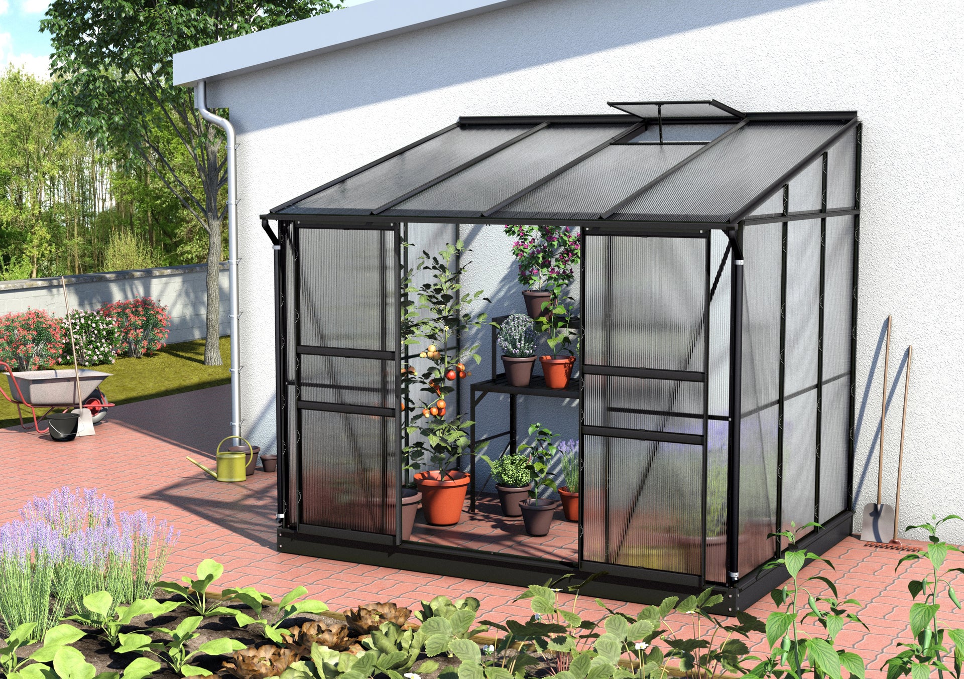 Vitavia Gewächshaus Ida 5200 HKP 6 mm, Schwarz