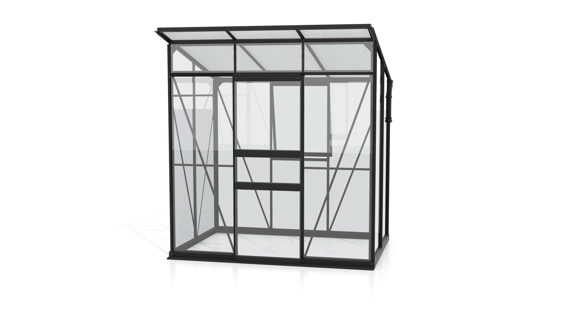 Vitavia Gewächshaus-SET Palma 3250 ESG/HKP schwarz, inkl. Hochbeet Linus IN-OUT, inkl. Mäusegitter für Hochbeete und Metallsieb-Set