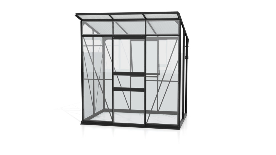 Vitavia Gewächshaus-SET Palma 3250 ESG/HKP schwarz, inkl. Hochbeet Linus IN-OUT, inkl. Mäusegitter für Hochbeete und Metallsieb-Set