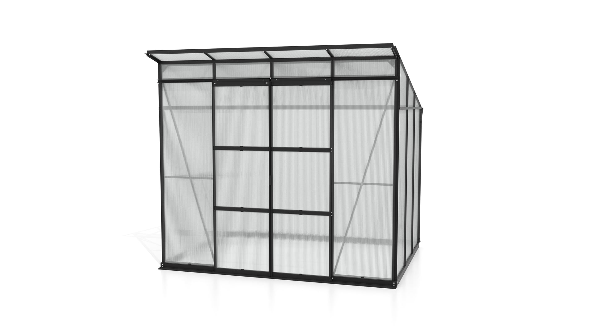 Vitavia Gewächshaus Playa 5900 Schwarz, HKP 6mm, inkl. Stahlfundament