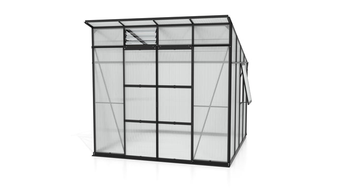 Vitavia Gewächshaus Playa 7600 Schwarz, HKP 6mm, inkl. Stahlfundament