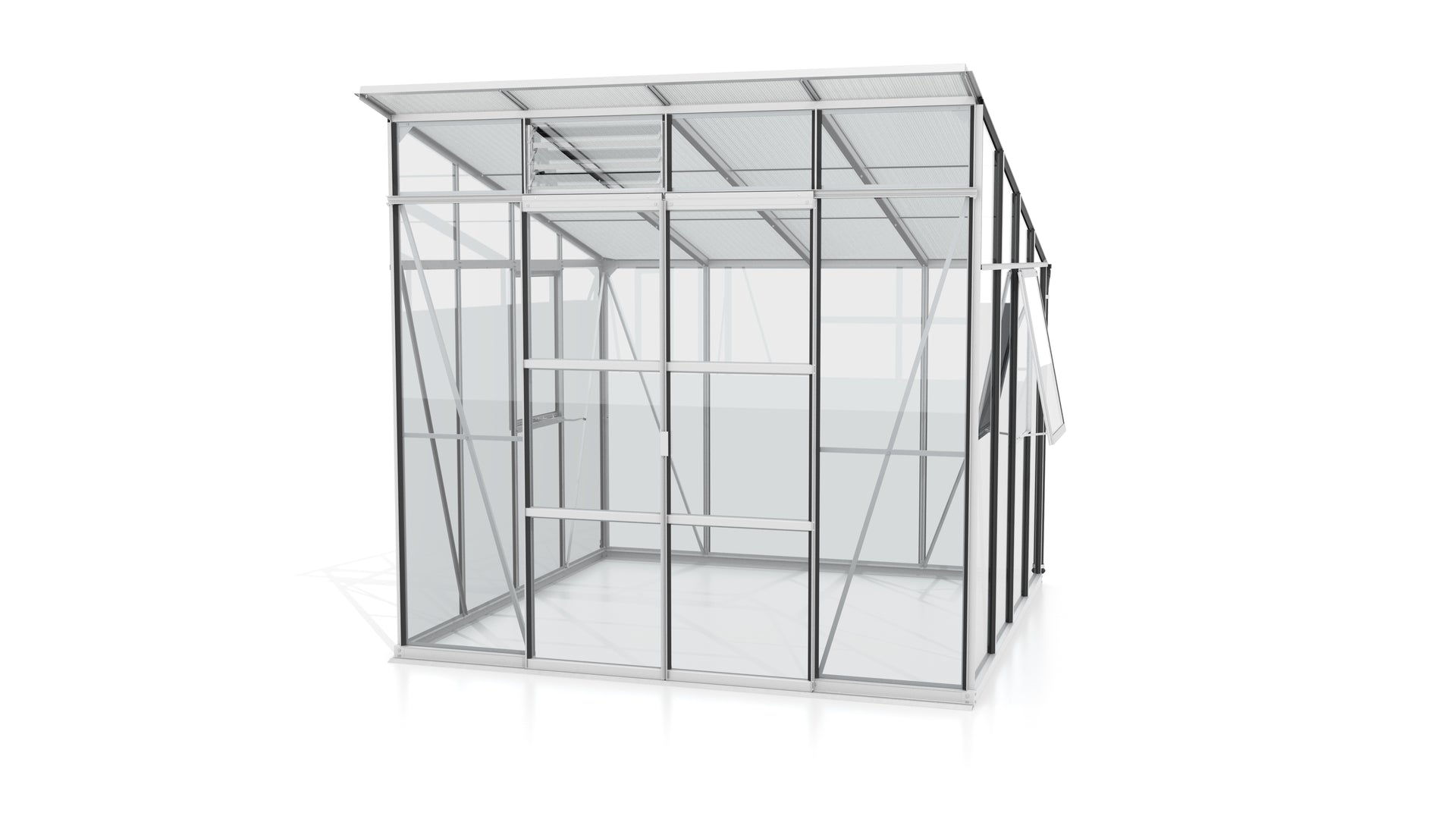 Vitavia Gewächshaus Playa 7600 Alu, ESG 3mm/HKP 6mm, inkl. Stahlfundament