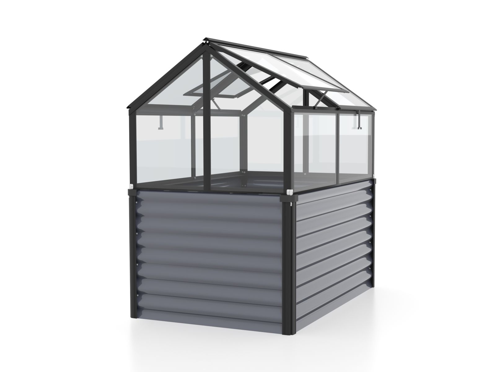 Vitavia Hochfrühbeet Gamma, Granit/Schwarz, ESG 3mm