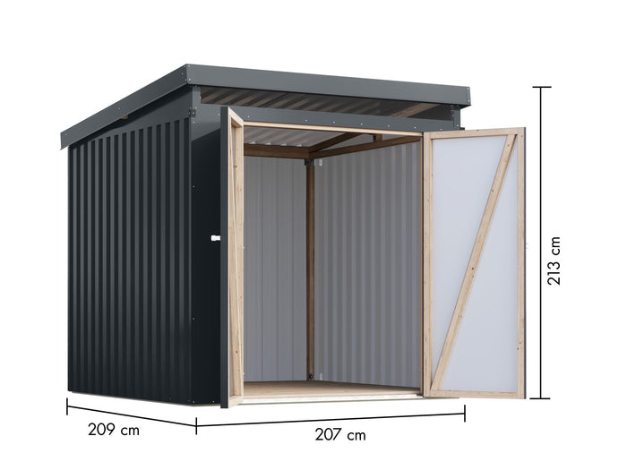 Karibu Metallgerätehaus Iridium 2, Anthrazit