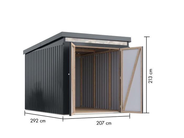 Karibu Metallgerätehaus Iridium 2,5 in Anthrazit