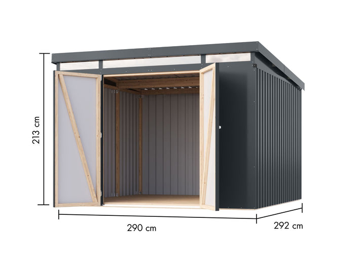 Karibu Metallgerätehaus Iridium 3,5 in Anthrazit