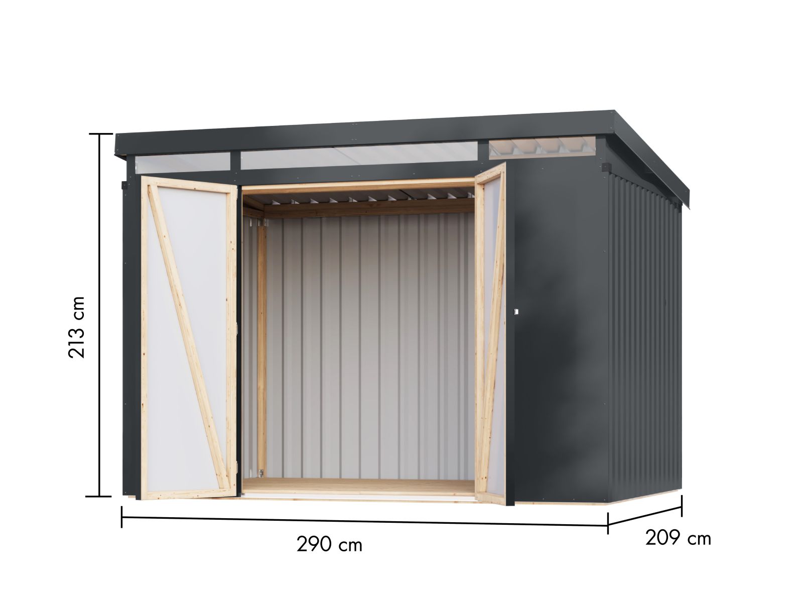 Karibu Metallgerätehaus Iridium 3 in Anthrazit
