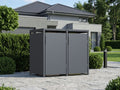 Norlinio Mülltonnenbox Vario, Anthrazit, für 2 Tonnen