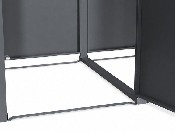 Norlinio Mülltonnenbox Vario, Anthrazit, für 2 Tonnen