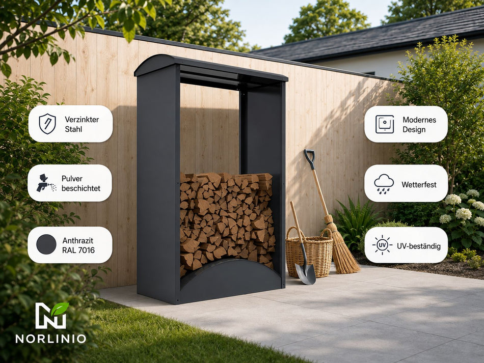Norlinio Kaminholzregal Arco, Anthrazit