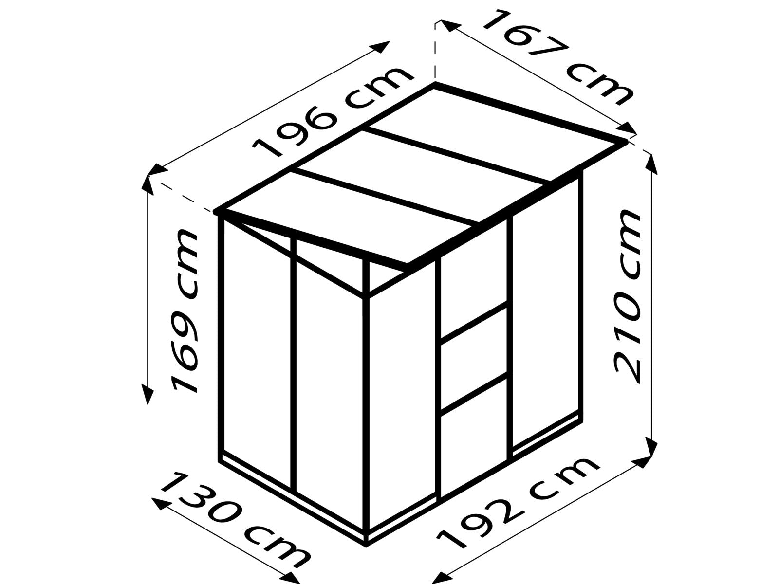 Vitavia Gewächshaus-SET Palma 3250 ESG/HKP schwarz, inkl. Hochbeet Linus IN-OUT, inkl. Mäusegitter für Hochbeete und Metallsieb-Set