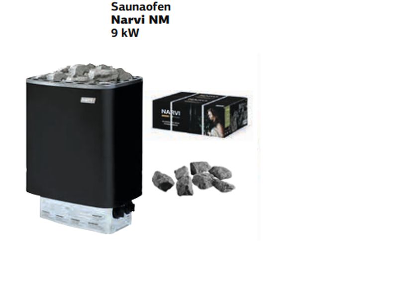 Palmako 9 kW Saunaofen Narvi NM, Elektrisch, inkl. Steine