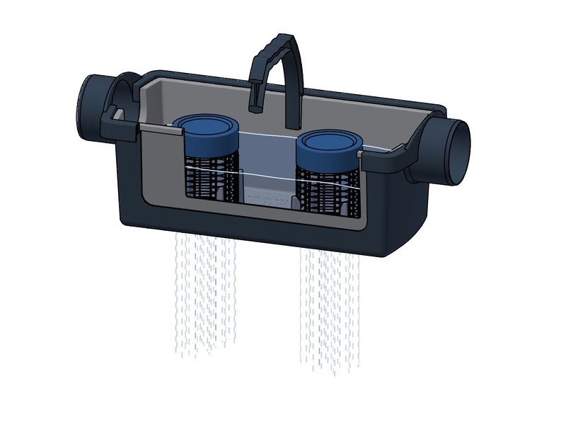 Mall Retentionszisterne Reto Family 6500 Liter, begehbar, mit Patronenfilter