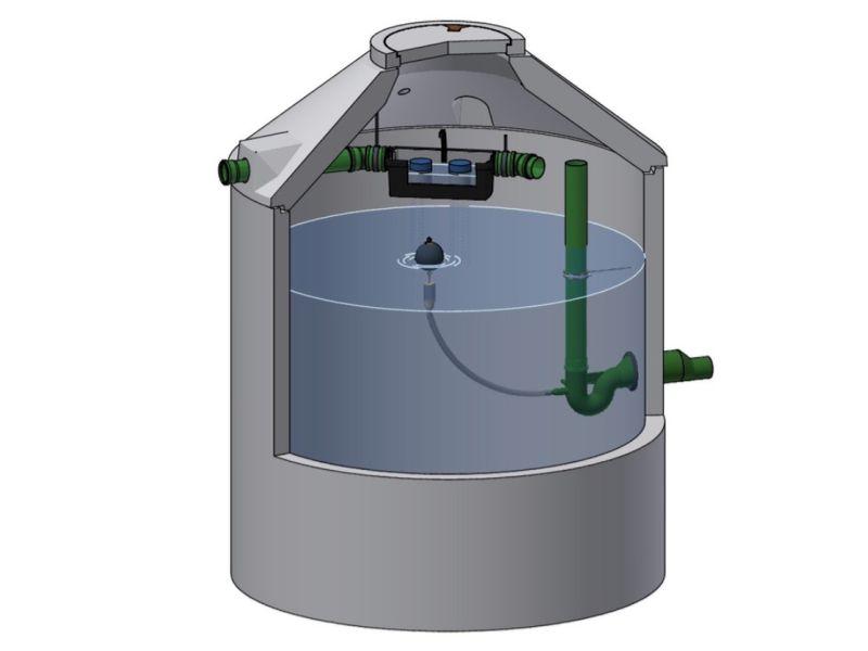 Mall Retentionszisterne Reto Family 5800 Liter, begehbar, mit Patronenfilter