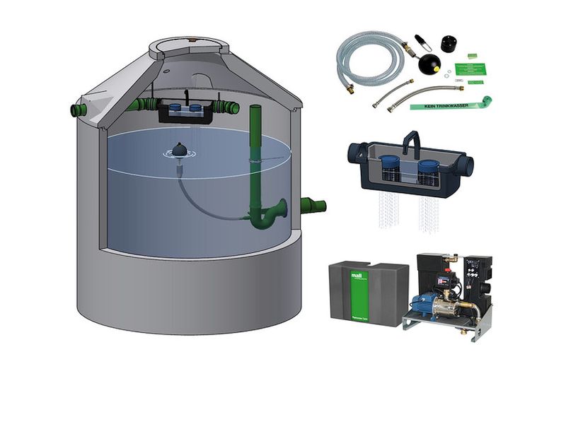 Mall Retentionszisterne Reto Family inkl. Haus-Paket Tano L, 11000 Liter