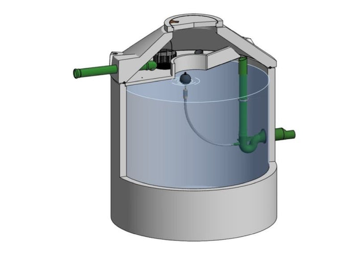 Mall Retentionszisterne Reto 9100 Liter, mit Filterkorb, begehbar