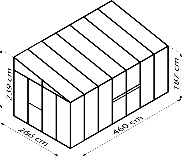 Vitavia Gewächshaus Athena 11900 ESG/HKP, Weiss