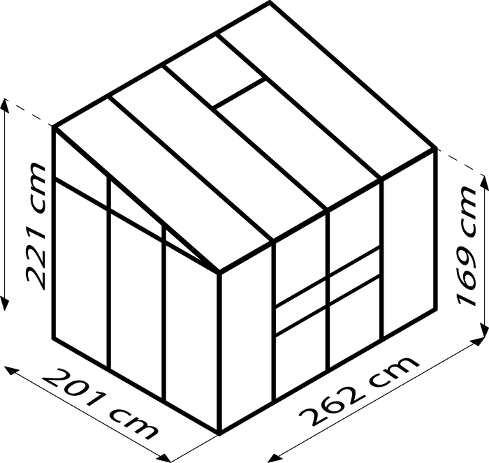 Vitavia Gewächshaus Ida 5200 HKP 4 mm, Schwarz