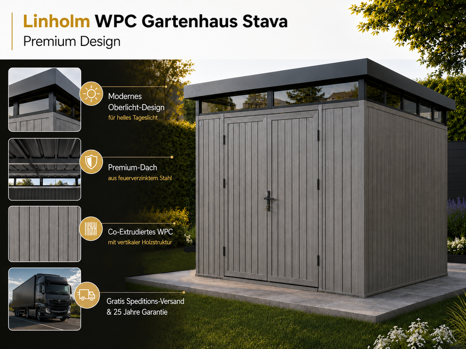 Linholm WPC Gartenhaus Stava 2,2 x 2,1