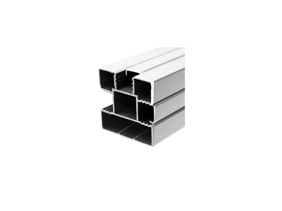 T & J Aluminium-Steckzaunpfosten, Breite 6,8 cm | Höhe 180 cm, Silber - Hinweis: Ein Zaunelement wird zwischen zwei Pfosten montiert!