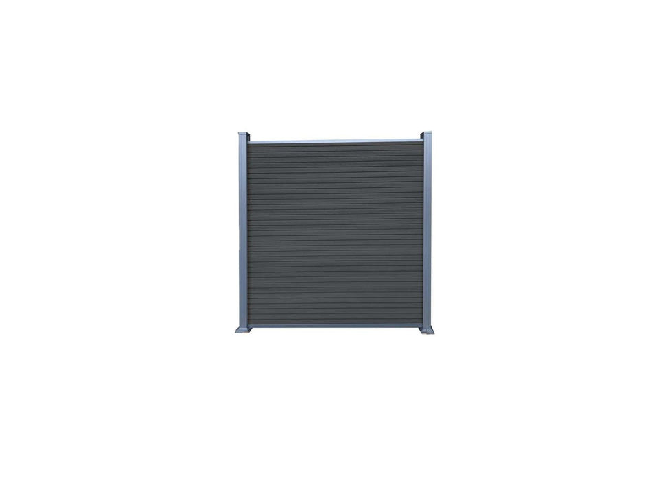 T & J Aluminium-Steckzaunpfosten, Breite 6,8 cm | Höhe 180 cm, Silber - Hinweis: Ein Zaunelement wird zwischen zwei Pfosten montiert!
