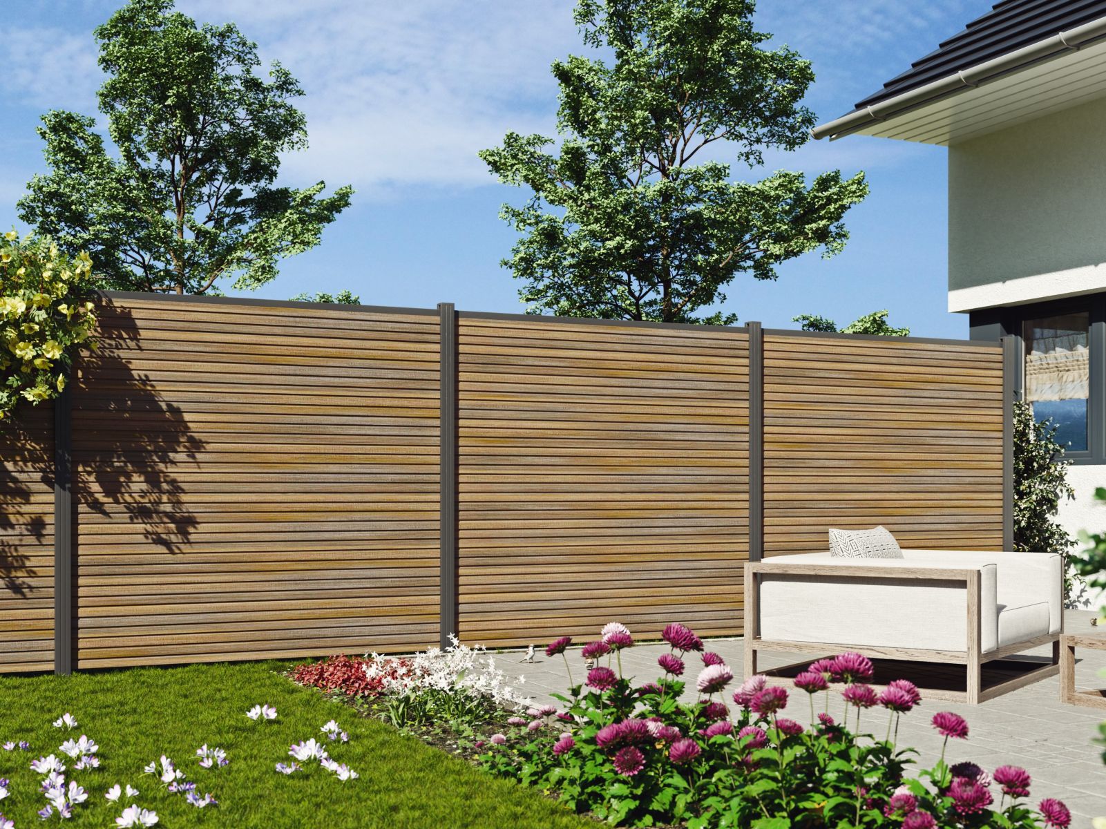 Tetzner & Jentzsch WPC Zaun Set: Waren | Teak
