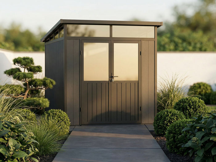 WPC Gartenhaus Skagen 2222 mit Oberlichtfenster