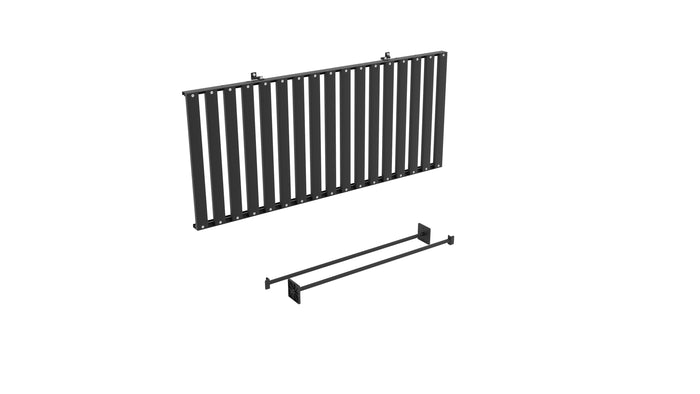 Vitavia Gewächshaus Venus 3800 HKP 6mm Schwarz, im SET, inkl. Fundament, Fensterheber, Regenfallrohr-Set, Aluregal und Alutisch