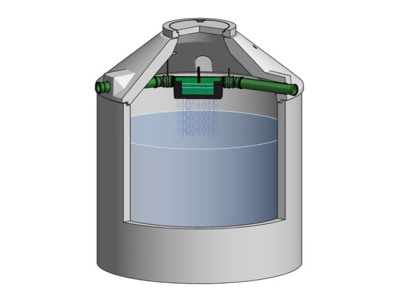Mall Betonzisterne Family 9100 Liter, begehbar, mit Trapezfilter