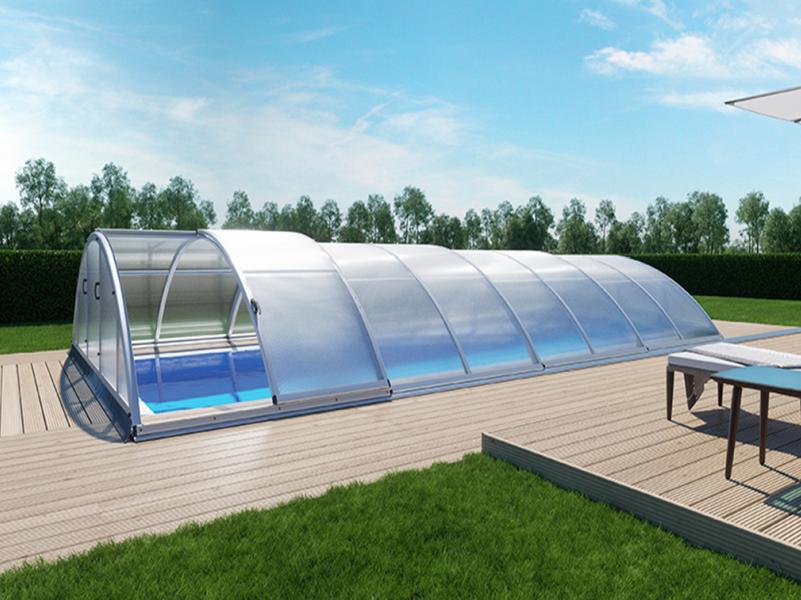 Albixon Pool-Überdachung KLASIK C, Silber