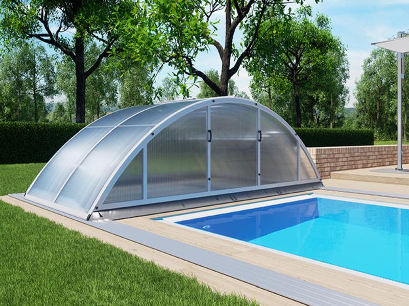 Albixon Pool-Überdachung KLASIK C, Silber