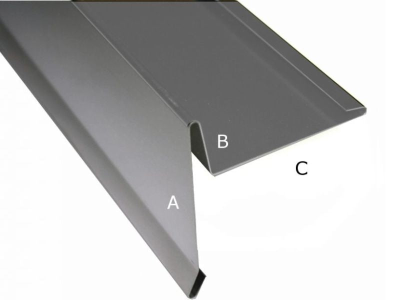 Aluminium Winkelprofil 200 cm Ortblech mit Wasserpfalz 2 Stück