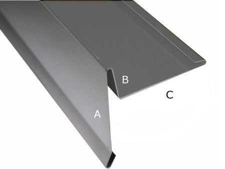 Aluminium Winkelprofil 200 cm Ortblech mit Wasserpfalz 5 Stück