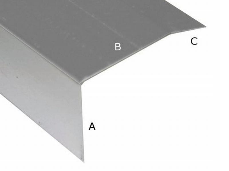 Aluminium Winkelprofil für EPDM-Dacheindeckung 50 mm 2 Stück