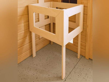 Amara - Karibu Sauna inkl. 9-kW-Ofen - ohne Dachkranz -