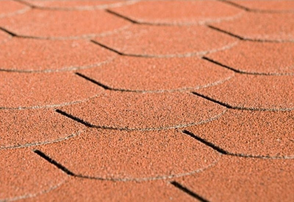 Bitumen-Dachschindeln Biberschwanz rot 9 Pakete