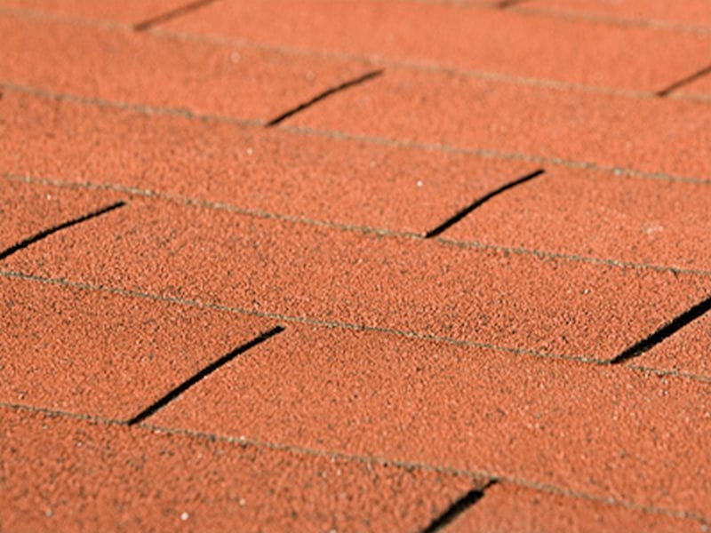 Bitumen-Dachschindeln Rechteck rot 12 Pakete