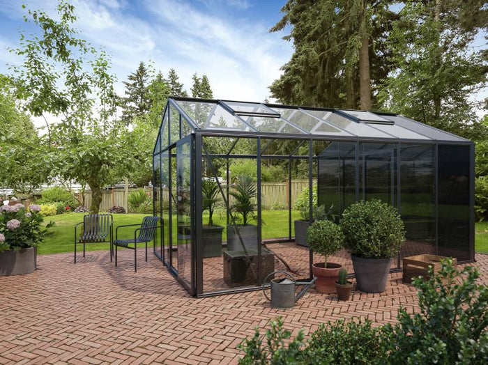 Bloomcabin Gewächshaus Klassik 12 inkl. kleinem integr. Stauraum mit Accoya-Holzelementen